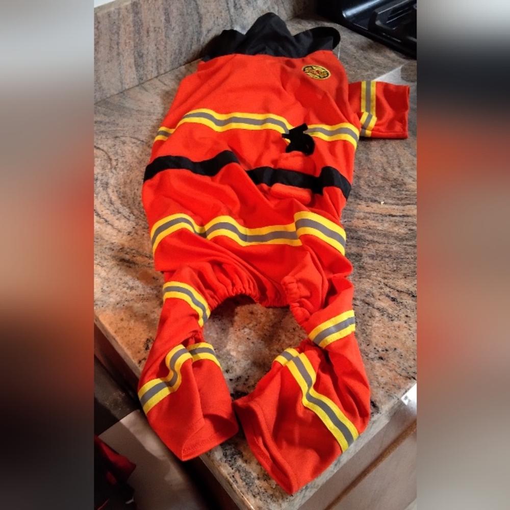 Firefighter dog costume
